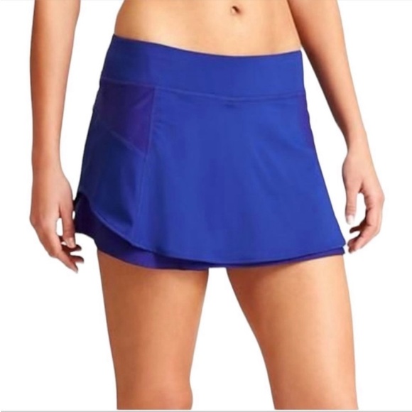 Athleta Dresses & Skirts - Athleta | Mini Tennis Gold Running Layered Skort Skirt Cobalt Blue Size Large